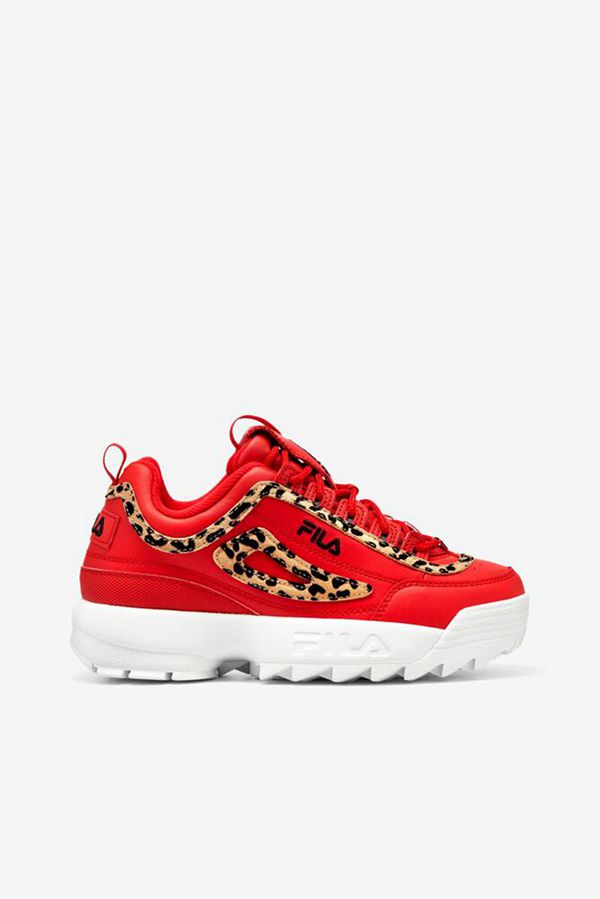 Fila Disruptor 2 Leopard Women's Sneakers - Red/Black/White,NZ 194-31582